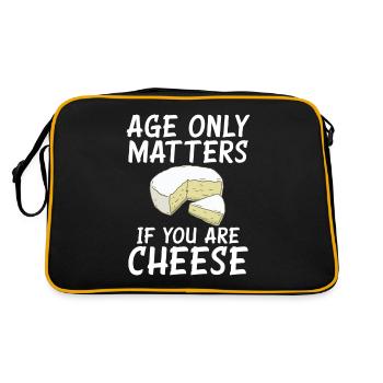 Snack Cheese Lover Cheese Gift - Sac Retro - noir/or - Dos
