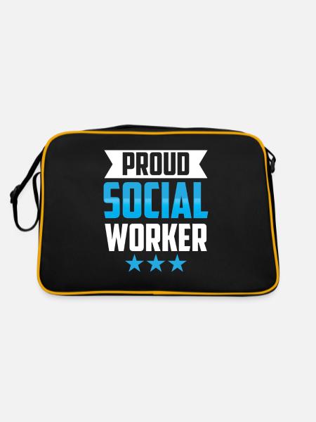 Formation de travailleur social fier - Sac Retro - noir/or - Dos