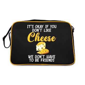 Snack Cheese Lover Cheese Gift - Sac Retro - noir/or - Dos