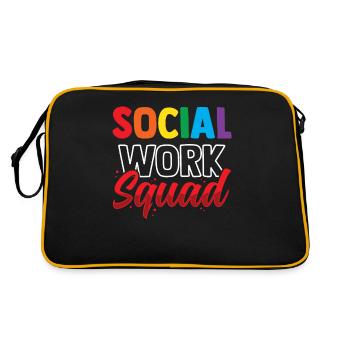 Social Work Team Social Worker Social Work - Retro Bag - black/gold - Back