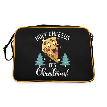 Snack Cheese Lover Cheese Gift - Sac Retro - noir/or - Dos