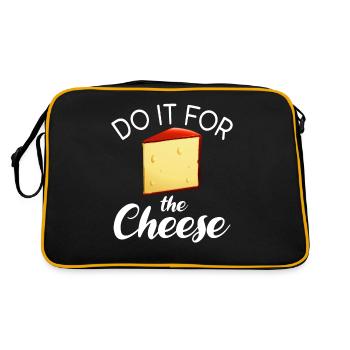 Snack Cheese Lover Cheese Gift - Sac Retro - noir/or - Dos