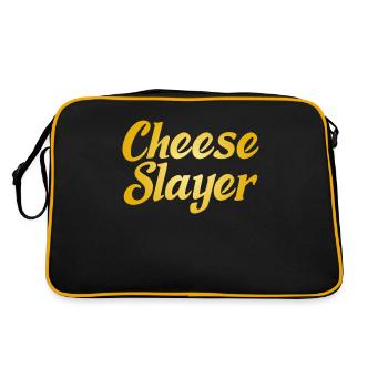 Snack Cheese Lover Cheese Gift - Sac Retro - noir/or - Dos
