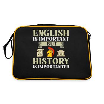 History Teacher Lesson Professor Historian - Retro Bag - black/gold - Back