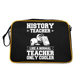 History Teacher Lesson Professor Historian - Retro Bag - black/gold - Back
