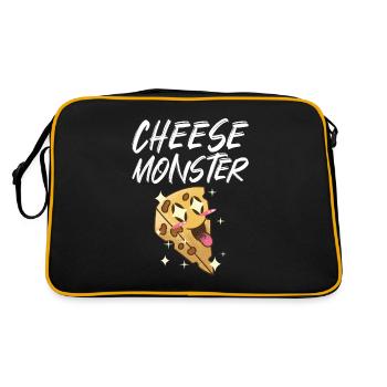 Snack Cheese Lover Cheese Gift - Sac Retro - noir/or - Dos