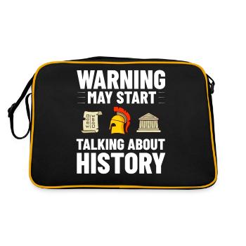 History Teacher Lesson Professor Historian - Retro Bag - black/gold - Back