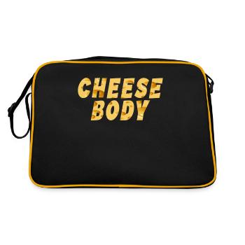Snack Cheese Lover Cheese Gift - Sac Retro - noir/or - Dos