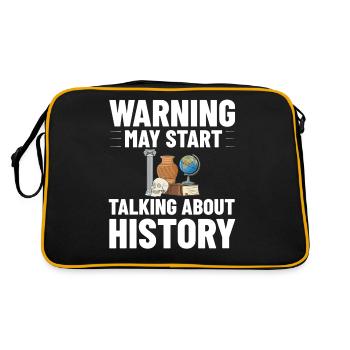 History Teacher Lesson Professor Historian - Retro Bag - black/gold - Back