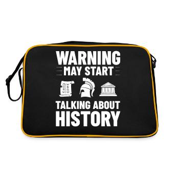 History Teacher Lesson Professor Historian - Retro Bag - black/gold - Back