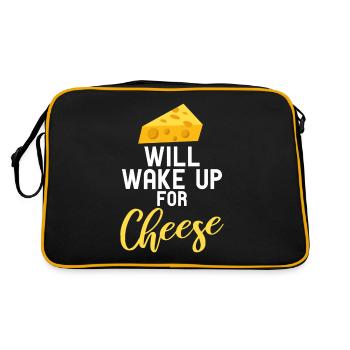Snack Cheese Lover Cheese Gift - Sac Retro - noir/or - Dos