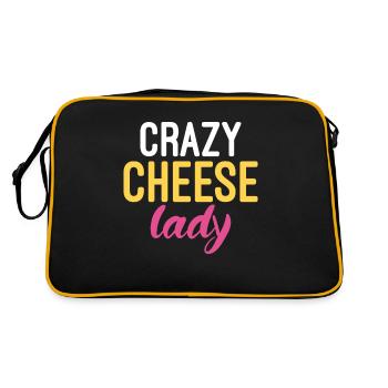 Snack Cheese Lover Cheese Gift - Sac Retro - noir/or - Dos