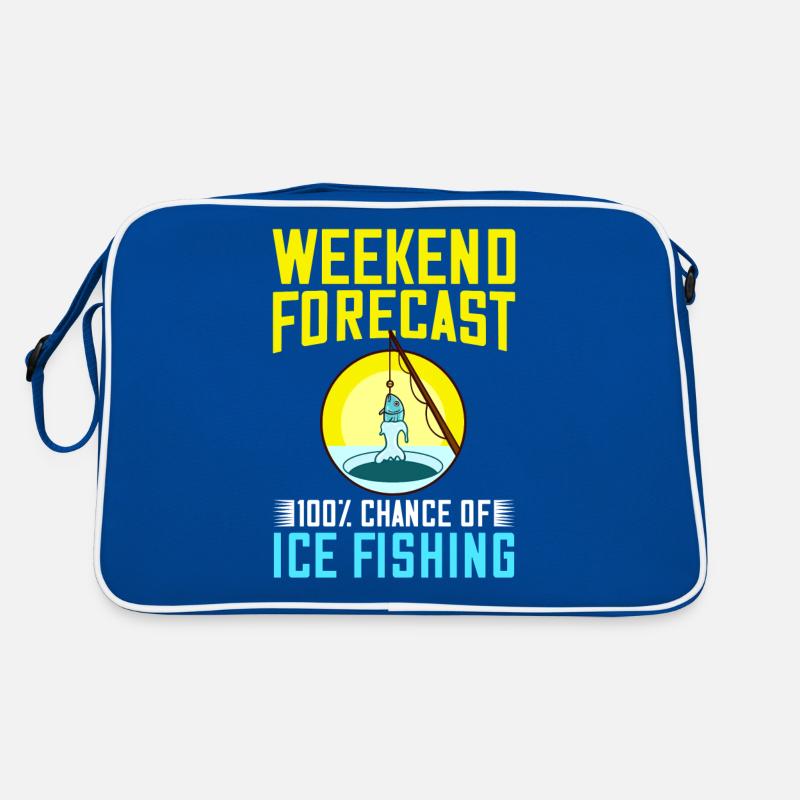 Eisfischen Fischer Eislöcher Eisbohrer Eis Fischen Retro Tasche