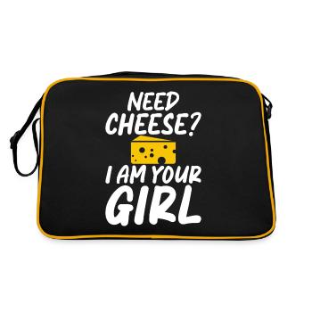 Snack Cheese Lover Cheese Gift - Sac Retro - noir/or - Dos