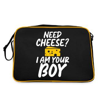 Snack Cheese Lover Cheese Gift - Sac Retro - noir/or - Dos
