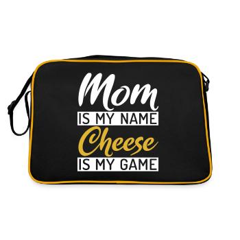 Snack Cheese Lover Cheese Gift - Sac Retro - noir/or - Dos