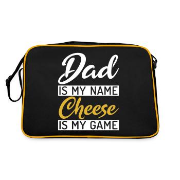 Snack Cheese Lover Cheese Gift - Sac Retro - noir/or - Dos