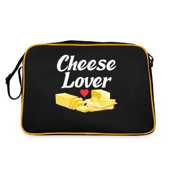 Snack Cheese Lover Cheese Gift - Sac Retro - noir/or - Dos