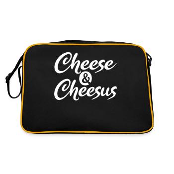 Snack Cheese Lover Cheese Gift - Sac Retro - noir/or - Dos