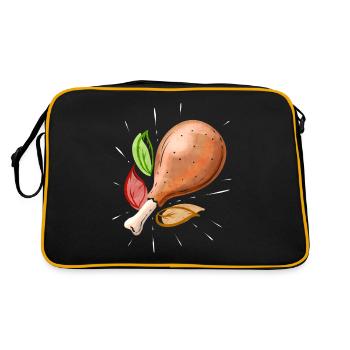 Repas familial de pilon de jambe de dinde rôtie sur - Sac Retro - noir/or - Dos