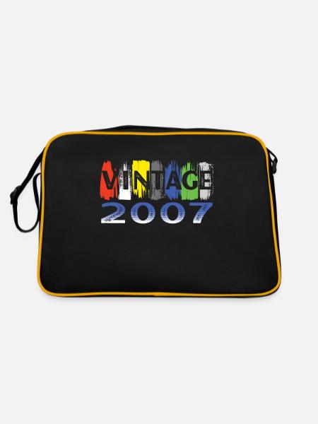 Fantastic since 2007 retro 15th Bitrthday - Retro Bag - black/gold - Back