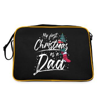 Premier Noël en tant que papa - Sac Retro - noir/or - Dos