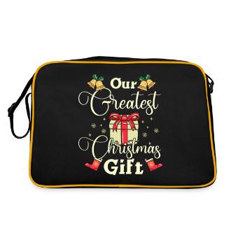 La grossesse notre plus beau cadeau de Noël - Sac Retro - noir/or - Dos
