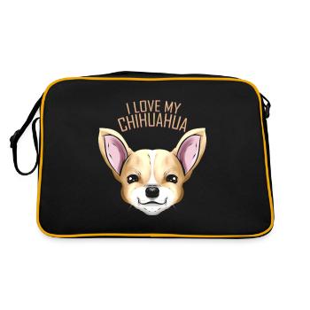 Dog Lover - J’aime mon Chihuahua - Sac Retro - noir/or - Dos