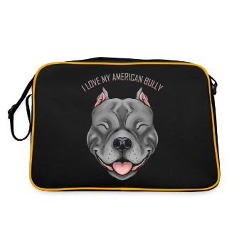 Dog Lover - J’aime mon tyran américain - Sac Retro - noir/or - Dos