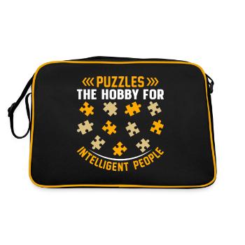 Drôle de jeu de mots Chèvres laitières Ferme Ziegenfar - Sac Retro - noir/or - Dos
