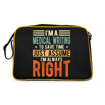 Medical writing - Retro Bag - black/gold - Back