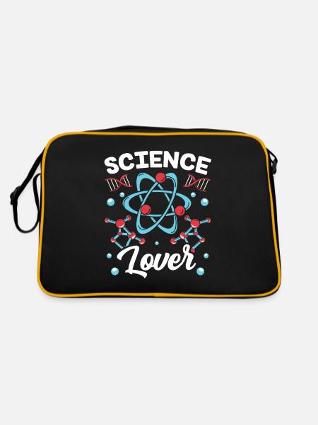 Lovers of Science Sayings Team Science - Retro Bag - black/gold - Back
