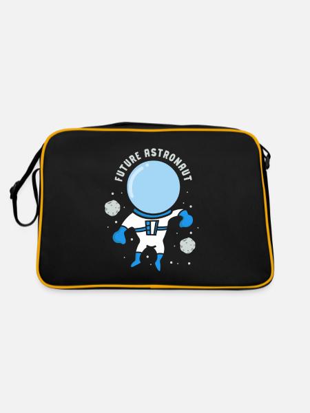 Future Astronaut Astronomy Space Rocket - Retro Bag - black/gold - Back