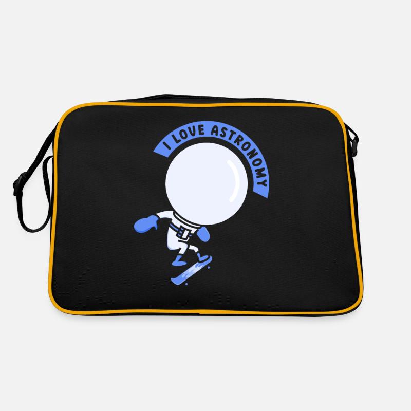 Ich Liebe Astronomie Astronaut Weltraum Rakete Retro Tasche