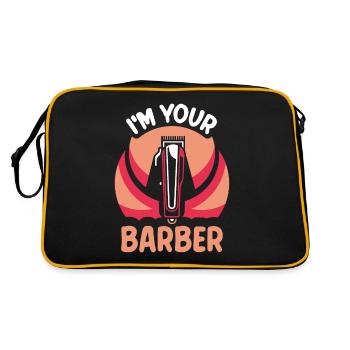 Je suis votre Barbier Barbier Barbershop Barber - Sac Retro - noir/or - Dos