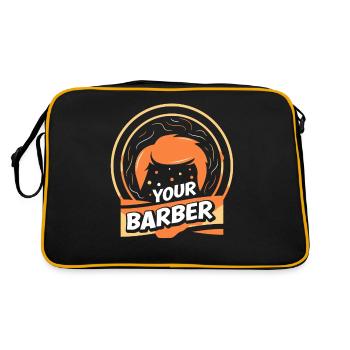 Votre barbier Barbier Barbier Profession de Barbier - Sac Retro - noir/or - Dos