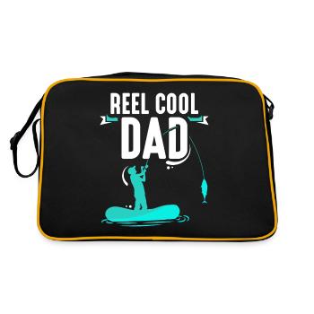 Reel Cool Papa Angler Fishing Fishing Fisherman - Retro Bag - black/gold - Back