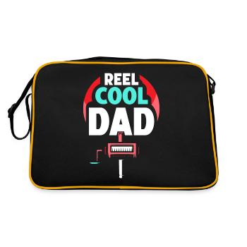 Reel Cool Papa Angler Fishing Fisherman Fishing - Retro Bag - black/gold - Back