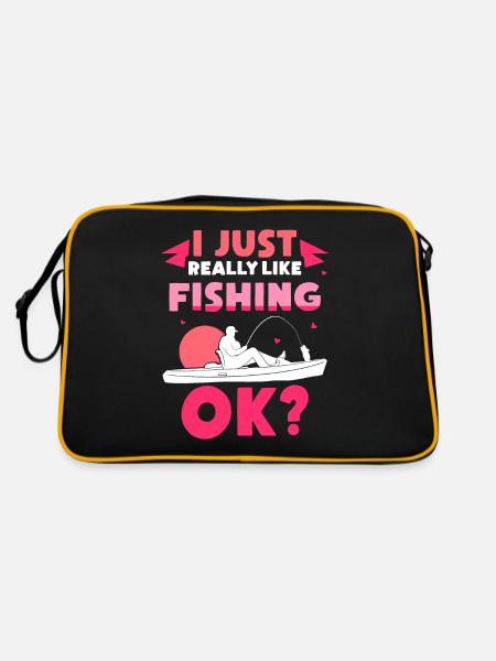 J’aime beaucoup pêcher la pêche - Sac Retro - noir/or - Dos