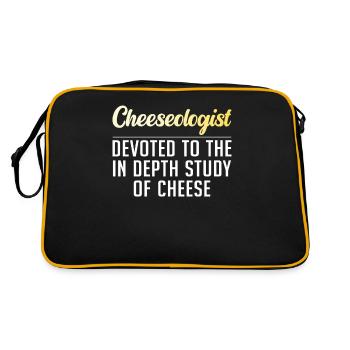Snack Cheese Lover Cheese Gift - Sac Retro - noir/or - Dos