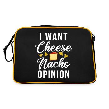 Snack Cheese Lover Cheese Gift - Sac Retro - noir/or - Dos