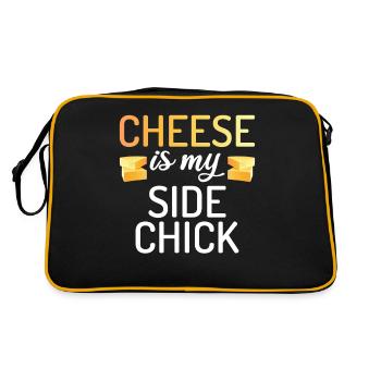 Snack Cheese Lover Cheese Gift - Sac Retro - noir/or - Dos