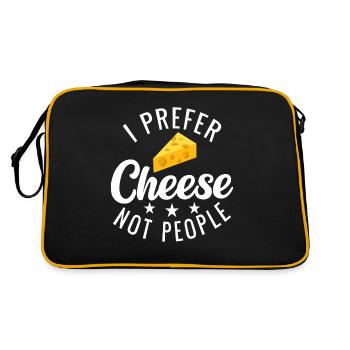 Snack Cheese Lover Cheese Gift - Sac Retro - noir/or - Dos