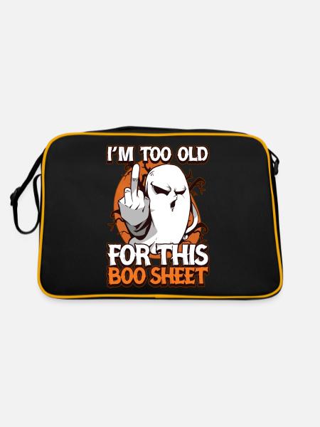 Dans Too Old For This Boo Sheet Spirit Gift - Sac Retro - noir/or - Dos