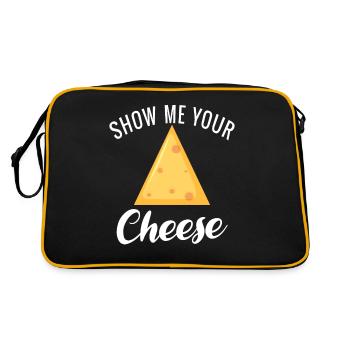 Snack Cheese Lover Cheese Gift - Sac Retro - noir/or - Dos