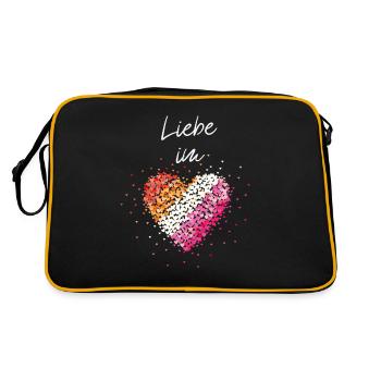 L’amour dans le cœur Lesbienne Lesbienne Lesbienne Gay - Sac Retro - noir/or - Dos