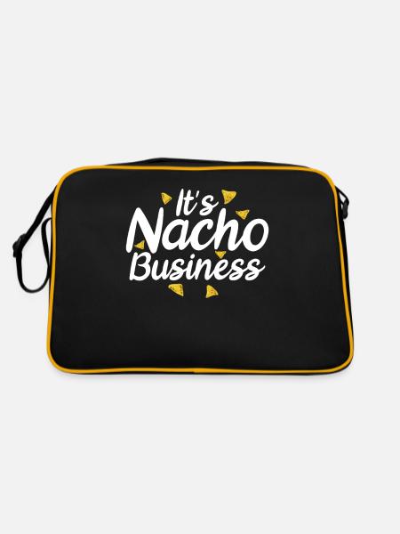 Nacho Lover Nacho Gift Mexican Food - Retro Bag - black/gold - Back