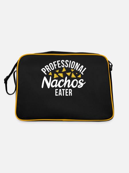 Nacho Lover Nacho Gift Mexican Food - Retro Bag - black/gold - Back