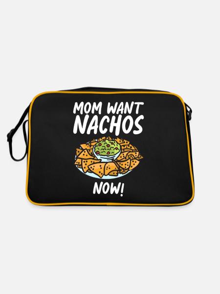 Nacho Lover Nacho Gift Mexican Food - Retro Bag - black/gold - Back