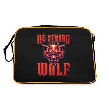 Soyez fort comme un loup Vicieux meute de loups - Sac Retro - noir/or - Dos